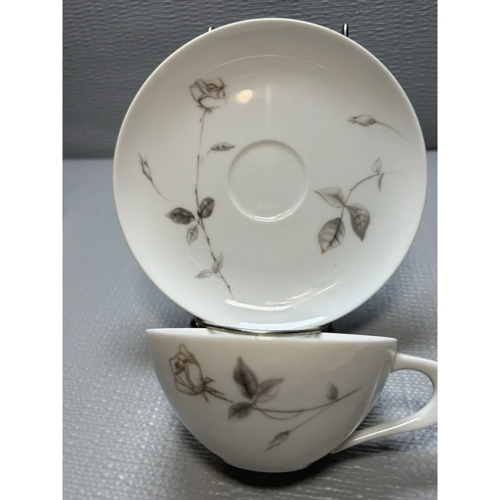 Set Of 4 Cup And Saucer Fine China Sango Lyric‎ Japan